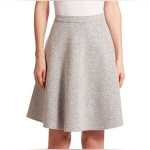 Theory Wool A Line Gray Minimalist  Neutral Businesses Casual Pockets Skirt Sz2